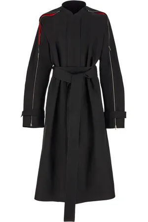 Salvatore Ferragamo Zip-detail belted trench coat