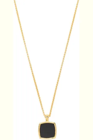 TOM WOOD Cushion onyx pendant necklace