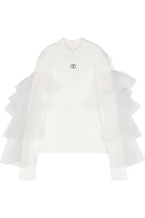 Twin-Set Ruffled mock-neck top