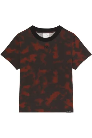 Courrèges Tortoiseshell-effect cotton T-shirt