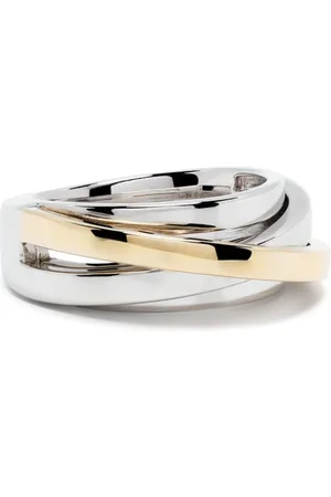 TOM WOOD 9K gold and sterling Orb Slim Duo ring