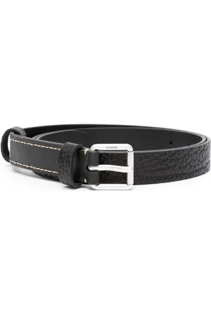 LEMAIRE Logo-engraved buckle leather belt