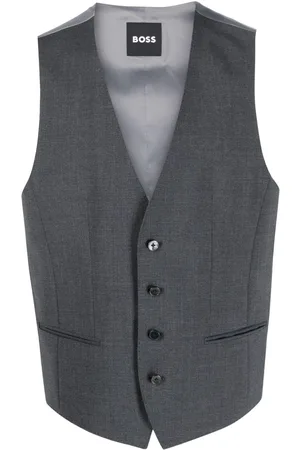 HUGO BOSS Single-breasted buttoned waistcoat