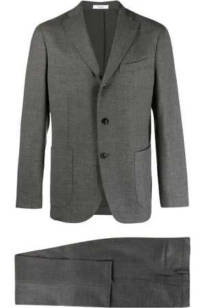 Boglioli Mélange-effect single-breasted suit