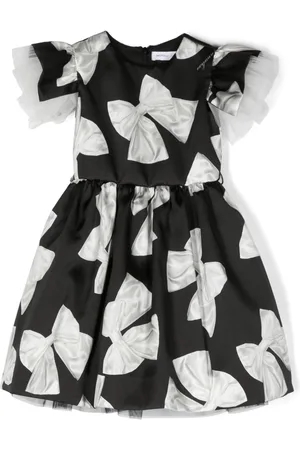 MONNALISA Bow-print belted dress