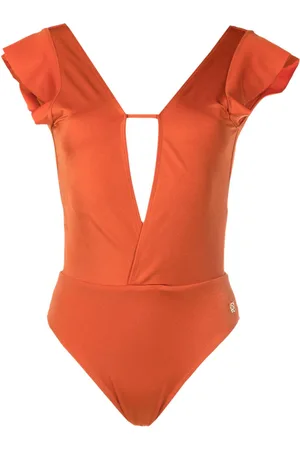 Brigitte Short-sleeved open-back swimsuit