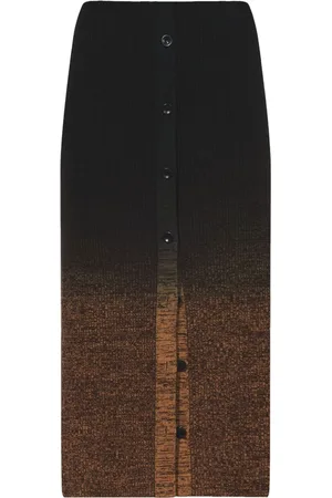 Proenza Schouler Marl gradient-effect skirt
