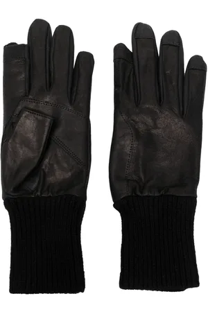 Rick Owens Ribbed leather gloves