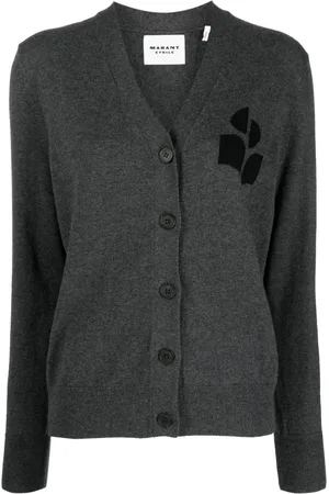 Marant Etoile Karin logo-intarsia cardigan