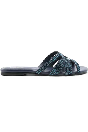 Sarah Chofakian Alix studded leather slides