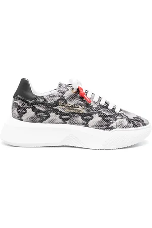 Giuliano Galiano Nemesis python-print leather sneakers