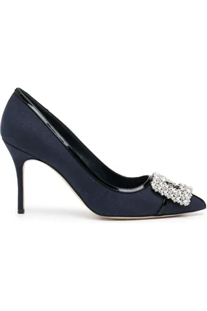 Manolo Blahnik Hangisi 80mm crystal-embellished pumps
