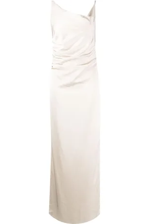 SYSTEM Draped-design side-slit dress