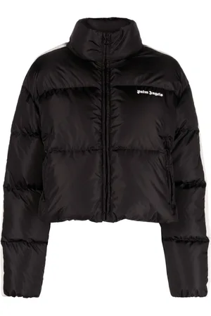 Palm Angels Logo-embroidered puffer jacket