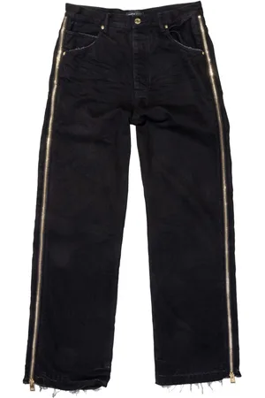 Purple Brand P018 zip-embellished wide-leg jeans