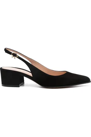 Gianvito Rossi Ribbon 50mm suede slingback pumps