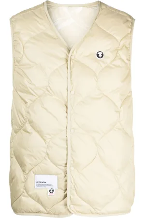 A Bathing Ape Embroidered-pattern padded gilet
