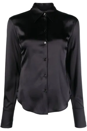 Pinko Long-sleeve silk-blend shirt
