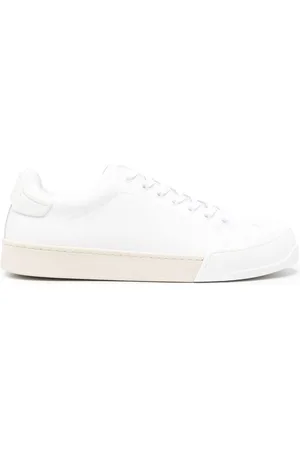 Marni Logo-debossed tonal leather sneakers