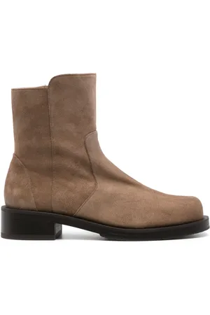 Stuart Weitzman Panelled 40mm suede ankle boots