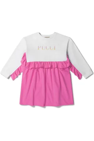 PUCCI Junior Logo-print ruffled dress