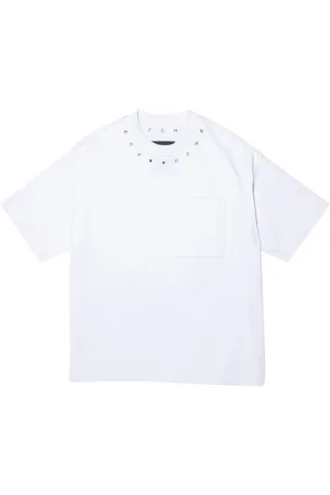 Purple Brand Eyelet-trim cotton T-shirt
