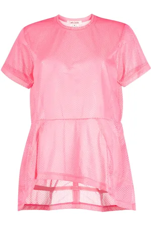 Comme des Garçons Asymmetric-hem perforated T-shirt