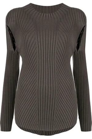 Low Classic Cut-out detailing ribbed-knit jumper