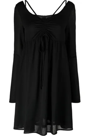 tout a coup Ruched-detail long-sleeve minidress