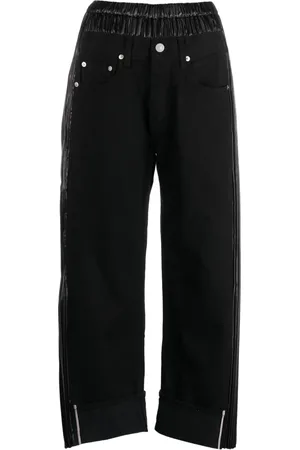 JUNYA WATANABE Logo-patch panelled-design cropped jeans