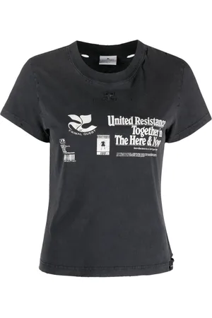 Courrèges Resistance Destroyed cotton T-shirt