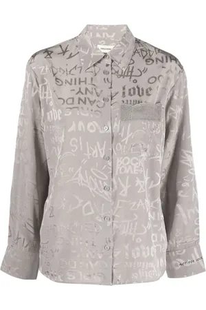 Zadig & Voltaire Slogan-print silk shirt