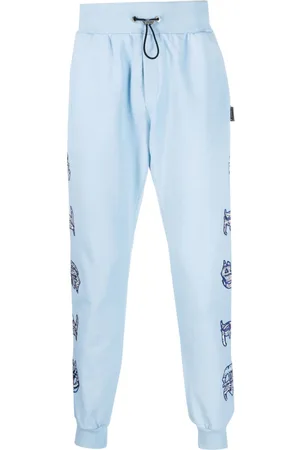 Philipp Plein Logo-patch cotton track pants