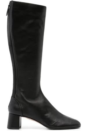 Aquazzura Saint Honore 50 leather knee-high boots
