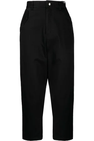 Izzue Low-rise straight-leg cropped trousers