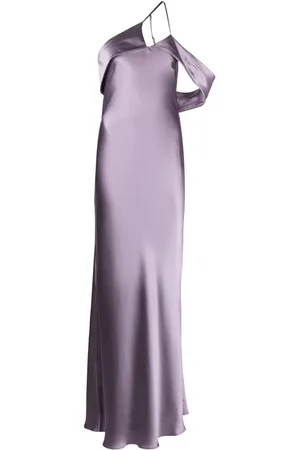 Michelle Mason Bias-cut one-shoulder gown