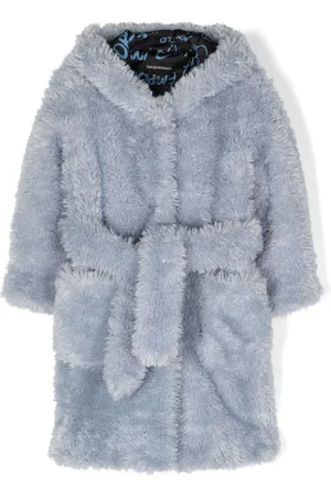 Emporio Armani Faux-fur belted trench coat
