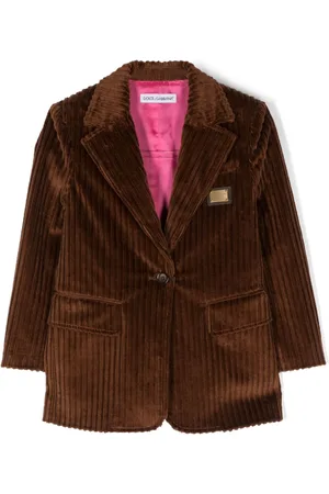 Dolce & Gabbana Logo-plaque corduroy blazer