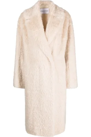 Stand Studio Long faux-fur coat