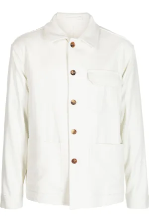LARDINI Buttoned cotton shirt jacket