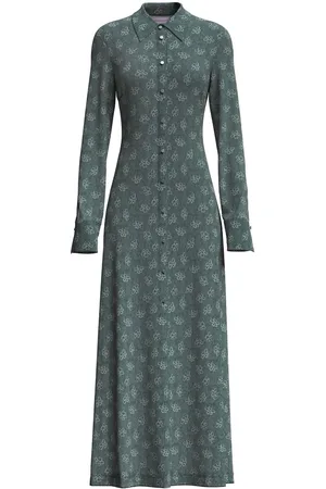 MACCAPANI Andre monogram-jacquard maxi shirtdress