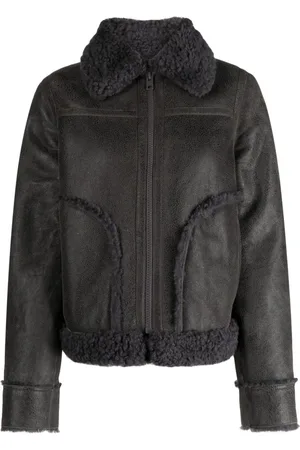 Zadig & Voltaire Kade shearling-trim leather jacket