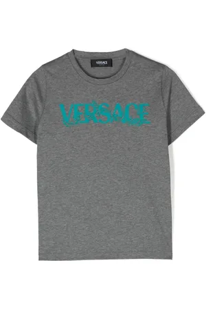 VERSACE Logo-print cotton T-shirt