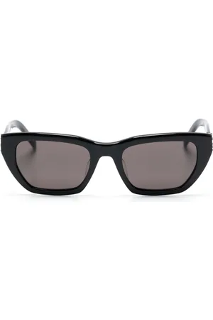 Saint Laurent Logo-plaque cat-eye sunglasses