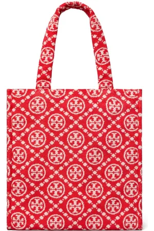Tory Burch T Monogram terry tote bag
