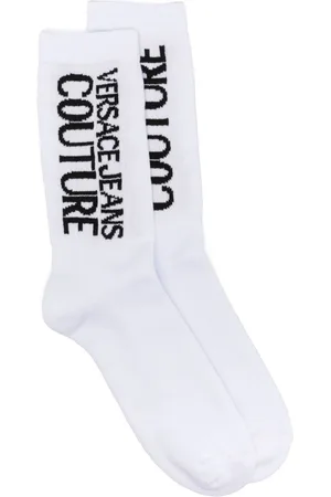 VERSACE Logo-print cotton socks