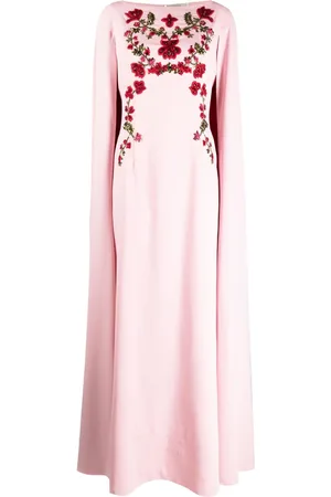 Sachin & Babi Vittoria embroidered cape gown