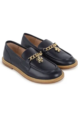 Chloé Chain-link leather moccasins