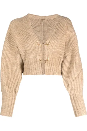 Cult Gaia Casella ribbed-knit cropped cardigan
