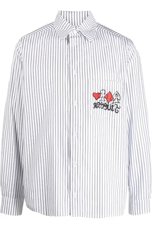 Rassvet Logo-embroidered striped cotton shirt